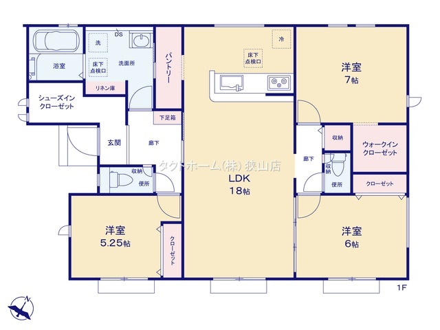 グラファーレ4255狭山市広瀬台９期１棟の見取り図