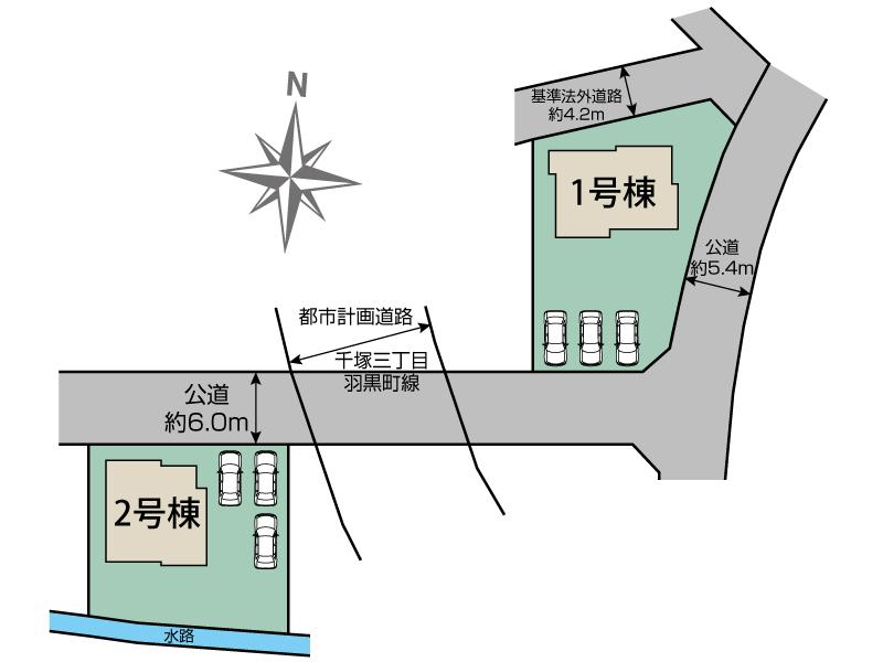 ブルーミングガーデン甲府市山宮町２棟の見取り図