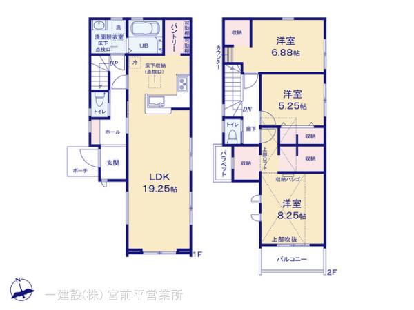 リーブルガーデン多摩区栗谷１丁目の見取り図