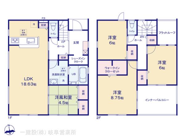 リーブルガーデン岐阜市薬師町の見取り図