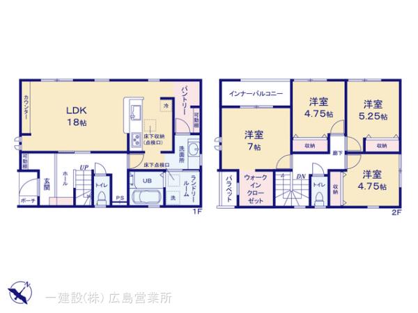 リーブルガーデン大竹市元町２丁目の見取り図