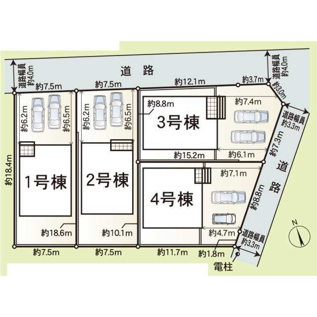 クレイドルガーデン碧南市東浦町 第4の見取り図
