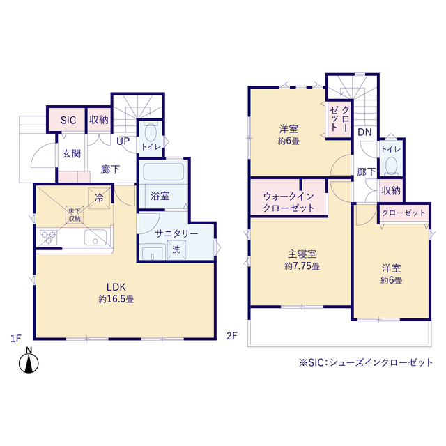 ティアラ4230所沢市久米４期４棟の見取り図