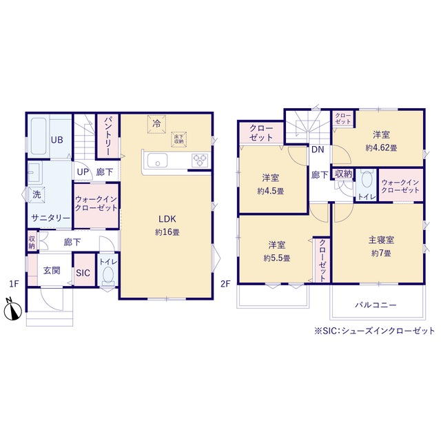 ティアラ4291市川市本北方２棟の見取り図