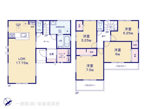 リーブルガーデン所沢上新井の見取り図