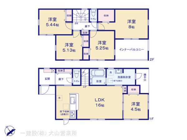 リーブルガーデン犬山市木津上ノ畑の見取り図