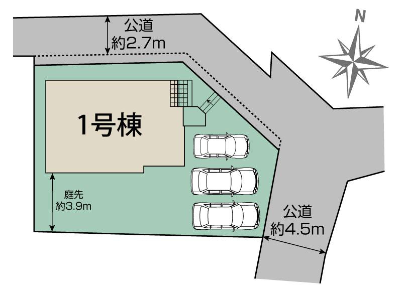 ブルーミングガーデン平塚市万田１丁目１棟の見取り図