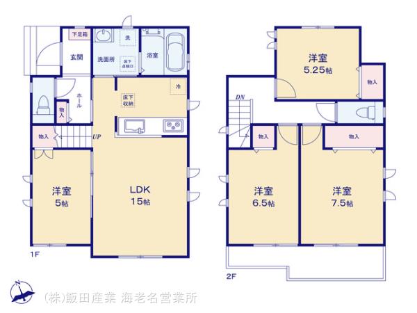 ハートフルタウン厚木市船子1332番の見取り図