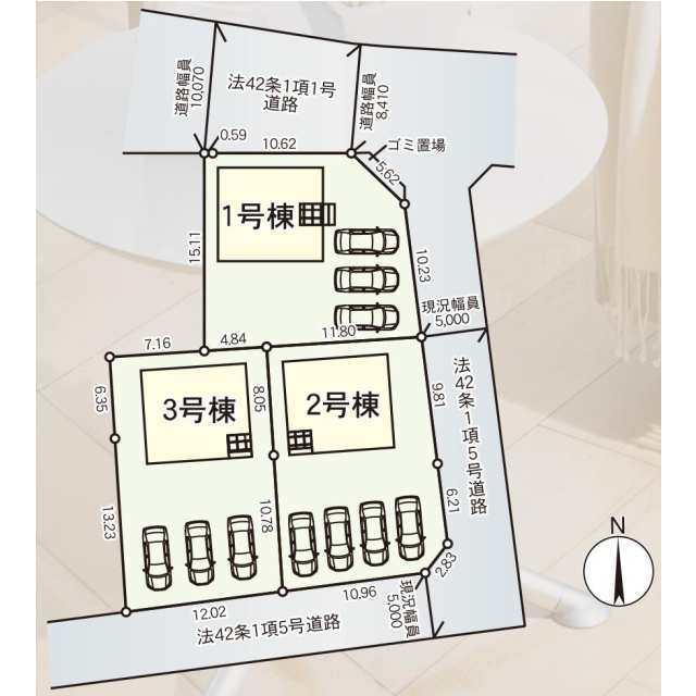 クレイドルガーデン棚倉町棚倉 第15の見取り図