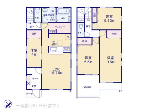 リーブルガーデン八王子下恩方町第16の見取り図