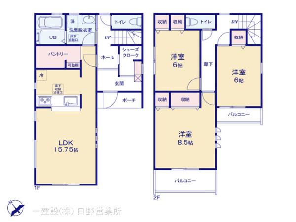 リーブルガーデン八王子下恩方町第16の見取り図