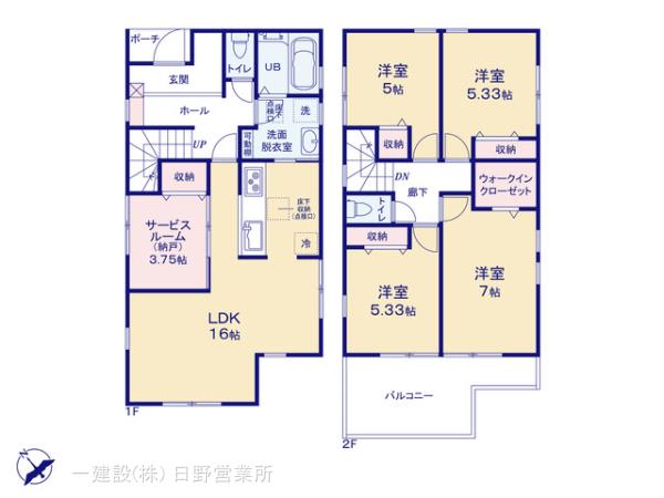 リーブルガーデン八王子下恩方町第16の見取り図