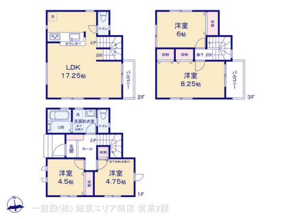 リーブルガーデン江戸川３丁目の見取り図