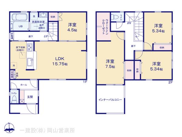 リーブルガーデン北区田中第６の見取り図