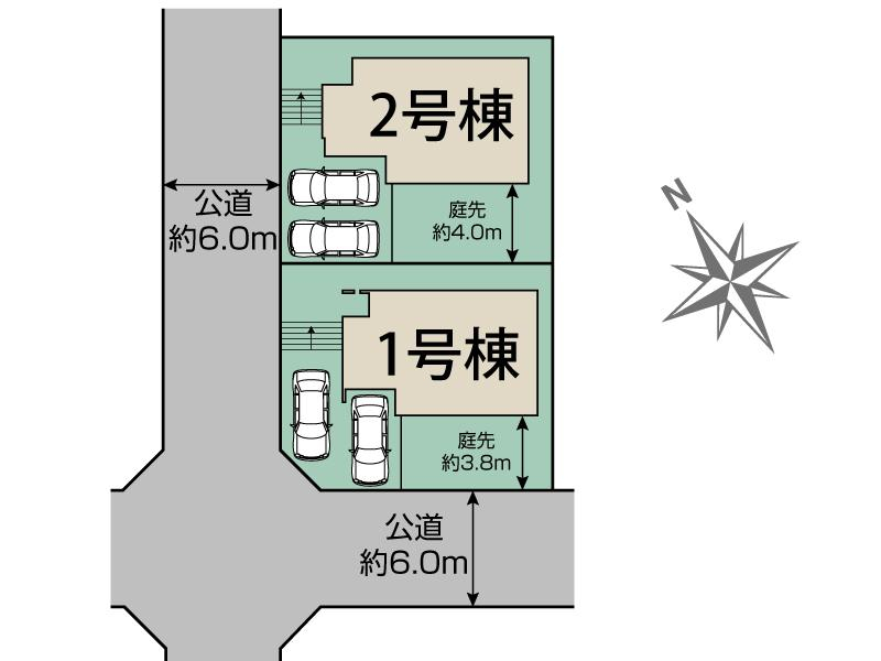 ブルーミングガーデン町田市鶴川４丁目２棟の見取り図