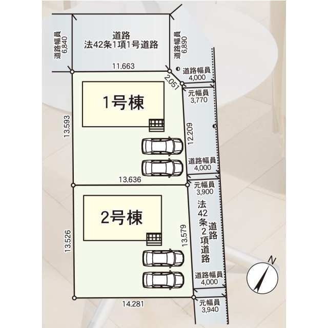 クレイドルガーデン十和田市西十一番町 第3の見取り図