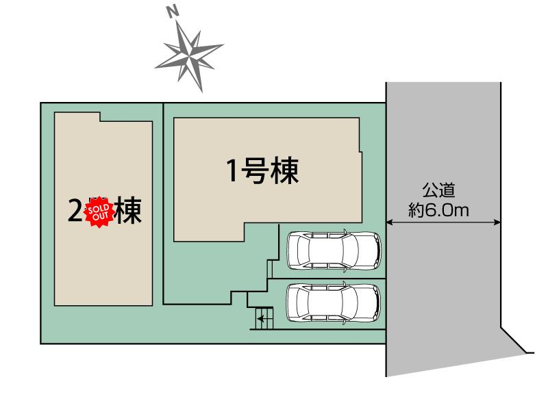 ブルーミングガーデン小金井市東町１丁目２棟の見取り図