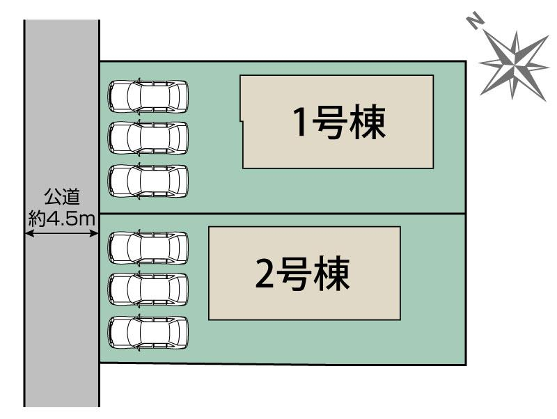 ブルーミングガーデン船橋市咲が丘３丁目２棟の見取り図