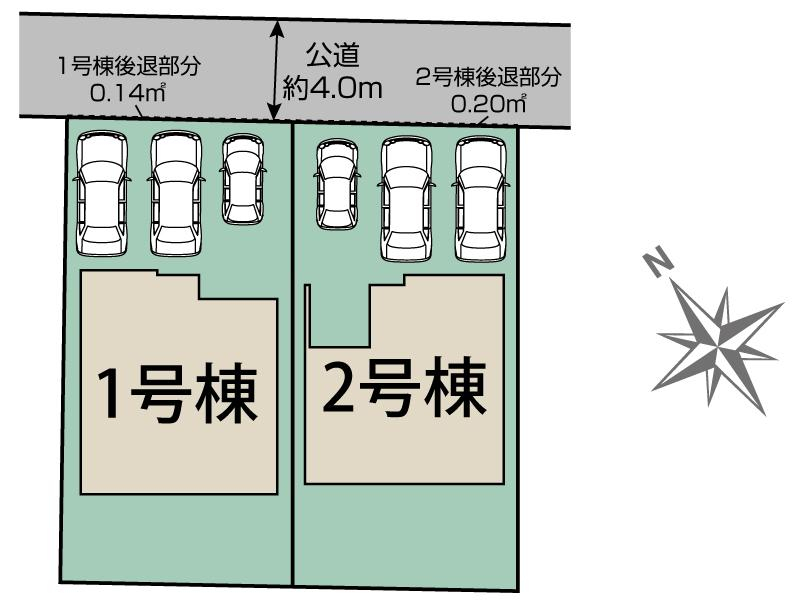 ブルーミングガーデン豊田市平山町１丁目２棟の見取り図