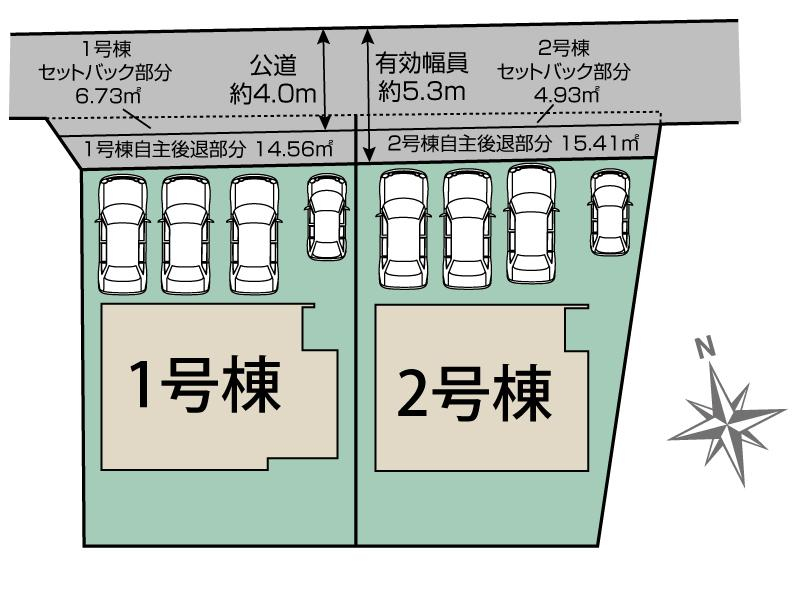 ブルーミングガーデン豊田市明和町５丁目２棟の見取り図