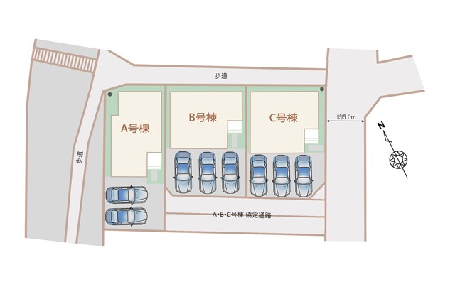 ハートフルタウン葵区新伝馬3期の見取り図