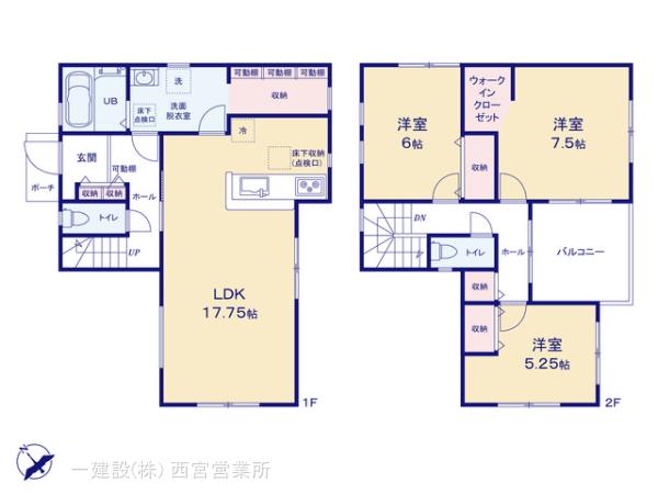 リーブルガーデン姫路市四郷町東阿保４期の見取り図