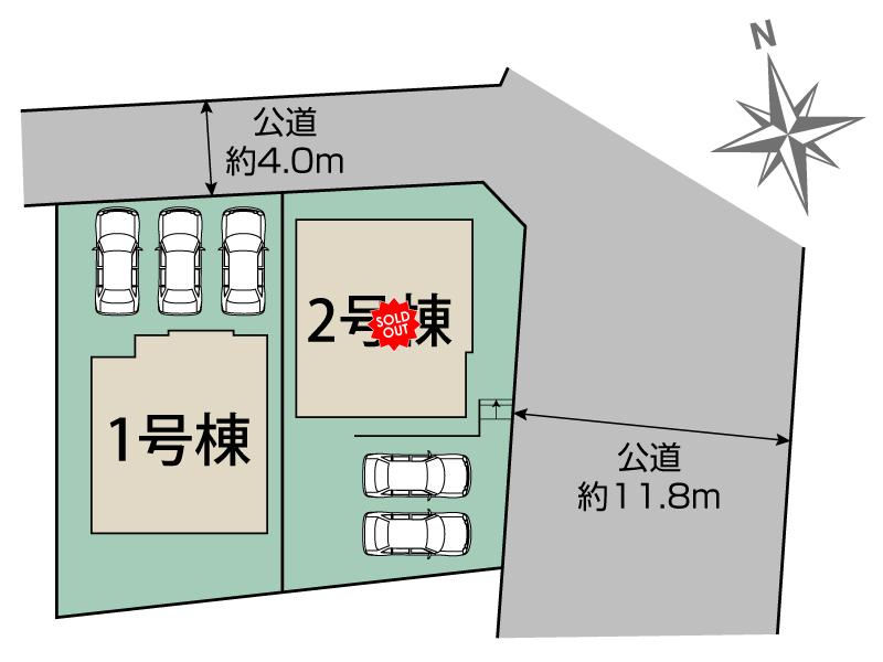 ブルーミングガーデン仙台市泉区黒松２丁目２棟の見取り図