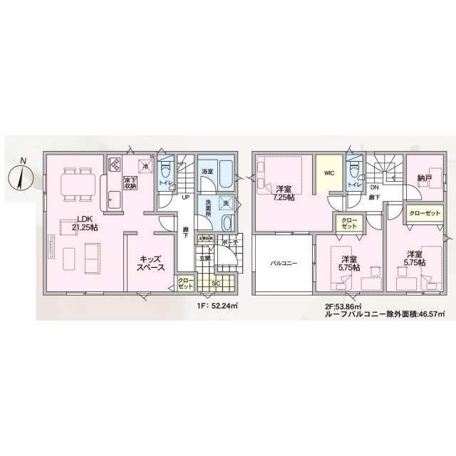 クレイドルガーデン秋田市牛島東 第4の見取り図
