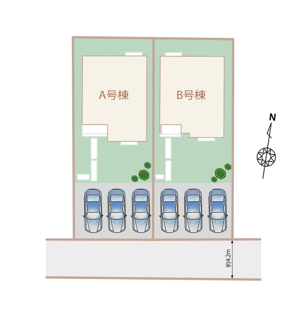 ハートフルタウン新居浜高津町972番の見取り図