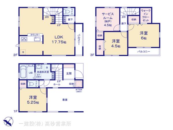 リーブルガーデン市川市日之出の見取り図