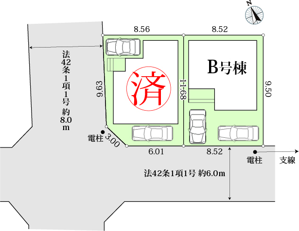 ハートフルタウン丸ヶ崎町13番の見取り図