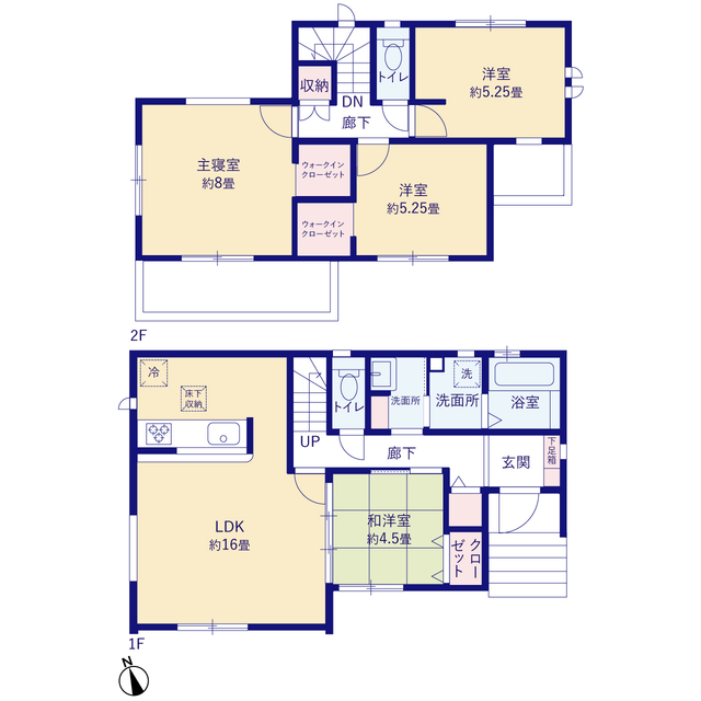 グラファーレ金武町金武４棟の見取り図