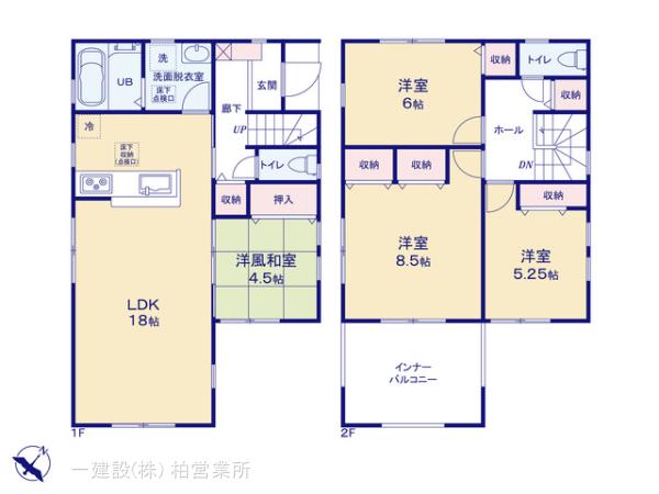 リーブルガーデン野田市柳沢3期の見取り図