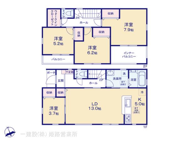 リーブルガーデン姫路市継7期の見取り図