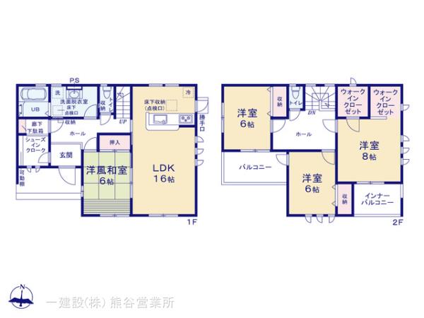 リーブルガーデン熊谷上之第6の見取り図