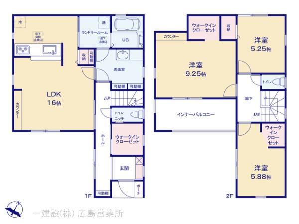 リーブルガーデン東区温品４丁目２期の見取り図
