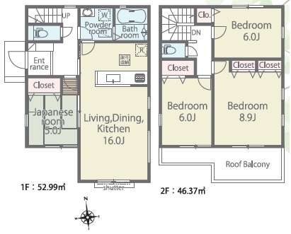 リナージュ大磯高麗１丁目　第１期の見取り図