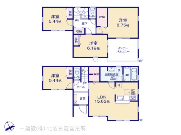 リーブルガーデン小牧市間々原新田の見取り図