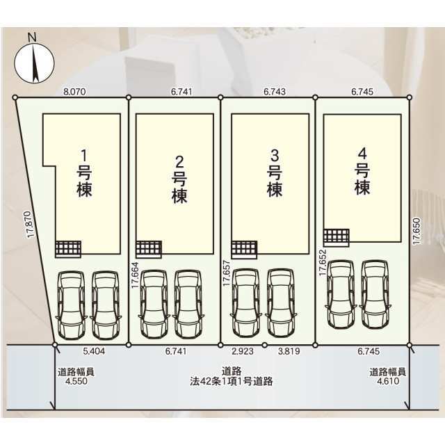 クレイドルガーデン柏市新逆井 第8の見取り図