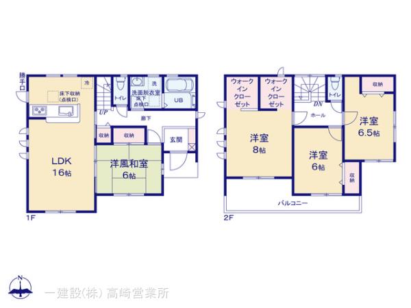 リーブルガーデン高崎吉井町本郷第６の見取り図