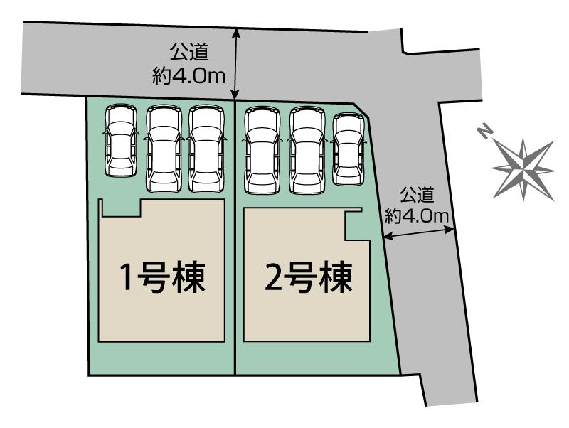 ブルーミングガーデン知多市八幡荒井２棟の見取り図