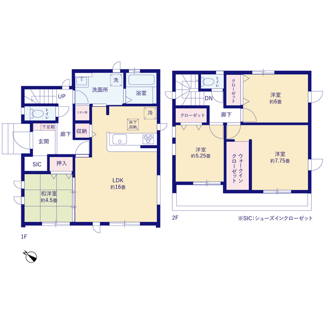 グラファーレ4234伊奈町小針新宿２期１棟の見取り図