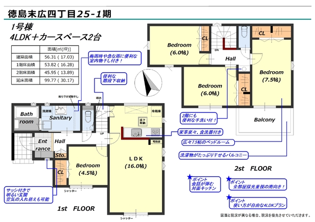 リナージュ徳島末広四丁目　第１期の見取り図