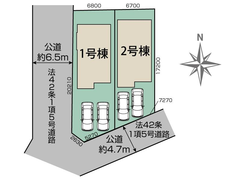 ブルーミングガーデン枚方市渚東町２期２棟の見取り図
