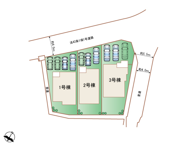 ハートフルタウン(沖)南城市大里の見取り図