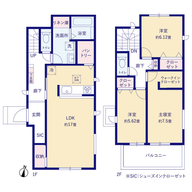グラファーレ名古屋市清里町２期３棟の見取り図