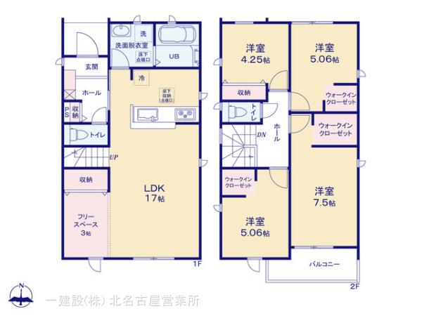 リーブルガーデン北区楠第２の見取り図