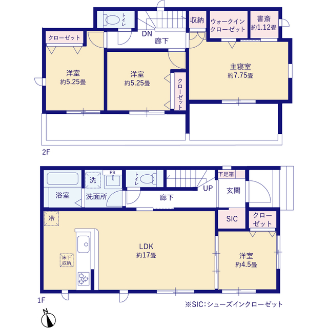 グラファーレ春日井市白山町５期１棟の見取り図