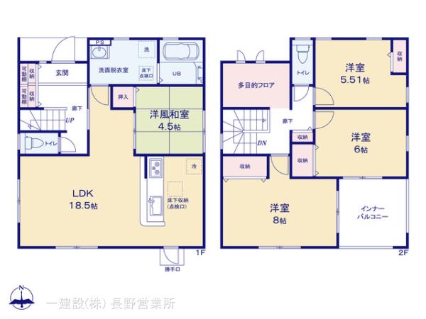 リーブルガーデン長野北尾張部第2の見取り図