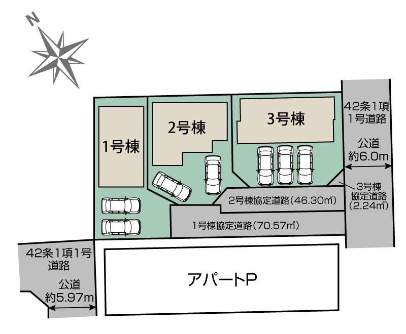 ブルーミングガーデン栗東市大橋４丁目３棟の見取り図